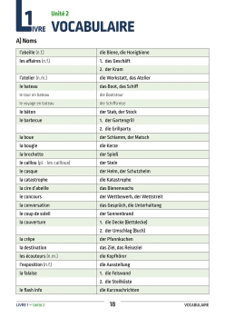 Preview: Vocabulaire et exercices L1 - L2 - L3